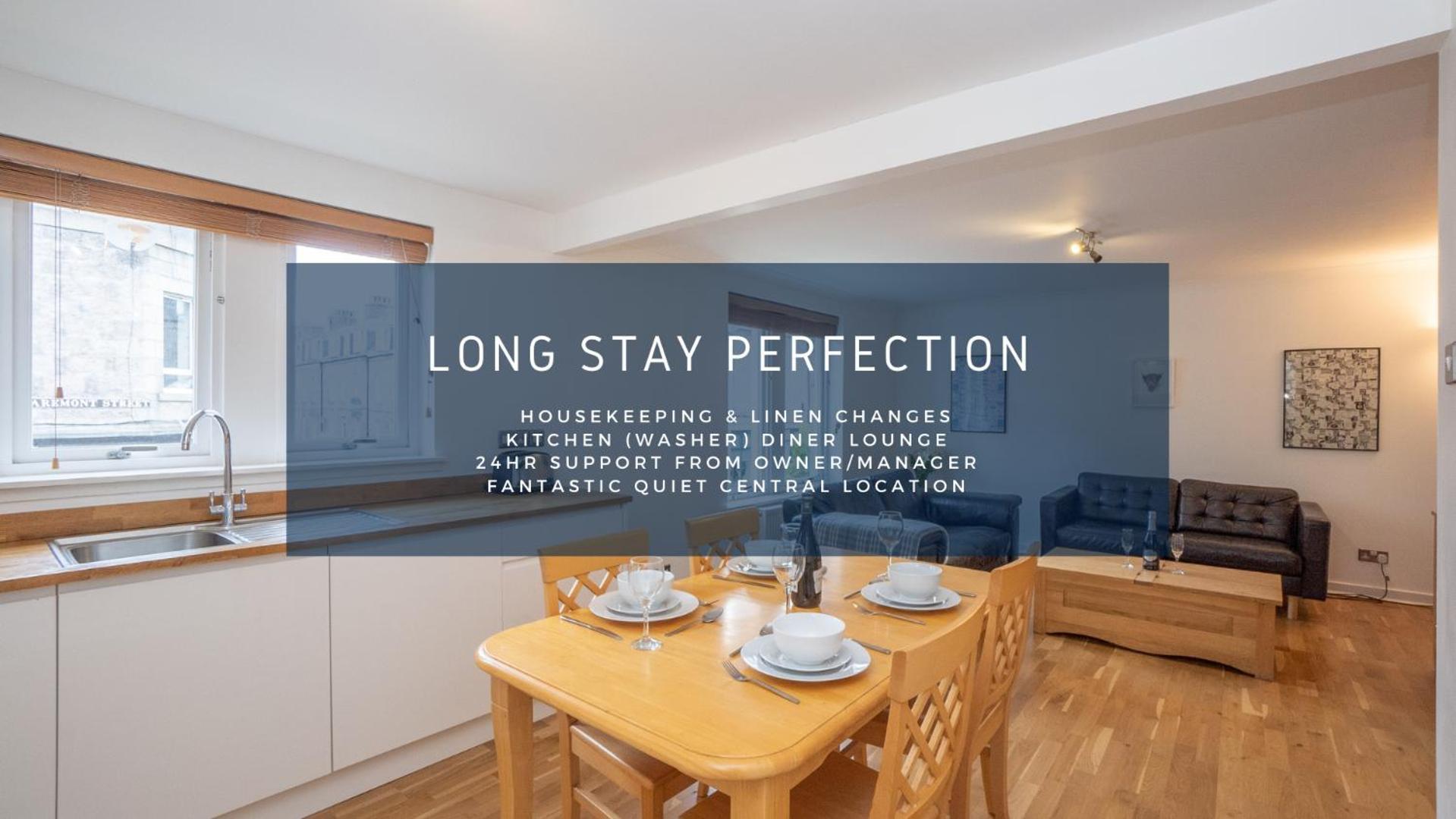 Dwellcome Home Ltd 2 King Beds West End Apt, Half Mile To Union Street Yet Quiet, Free Allocated Parking Space At Rear Entrance & Fast Wifi, Ideal For Long Term Contractor, Corporate, Etc Stays, Regular Housekeeping Option - See Our Site For Assuranc แอเบอร์ดีน ภายนอก รูปภาพ